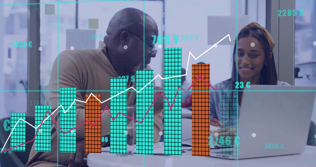 Senior Consultant and Analyst Collaborating in Data Visualization Discussion