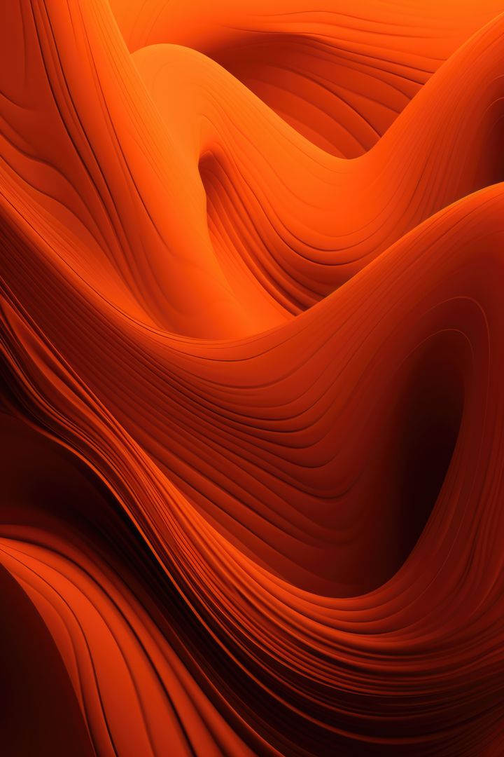 Abstract orange wavy lines and curves background, created using generative ai technology - Free Images, Stock Photos and Pictures on Pikwizard.com
