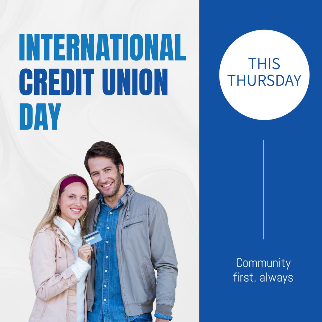 International Credit Union Day Advertising with Happy Couple