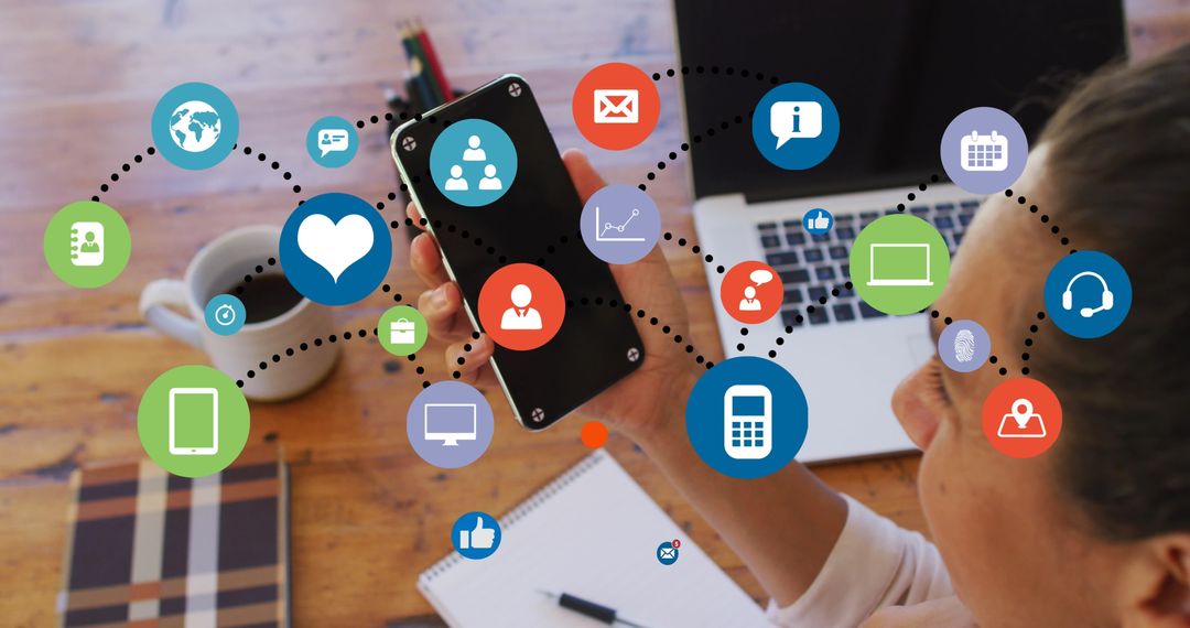 Businesswoman Exploring Digital Networking Technology