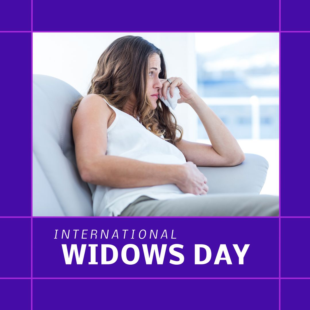 Caucasian Widow Expressing Emotion for International Widows Day