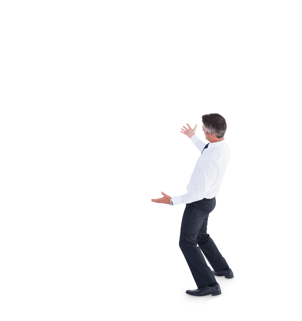 Businessman Gesture Transparent Background Isolated