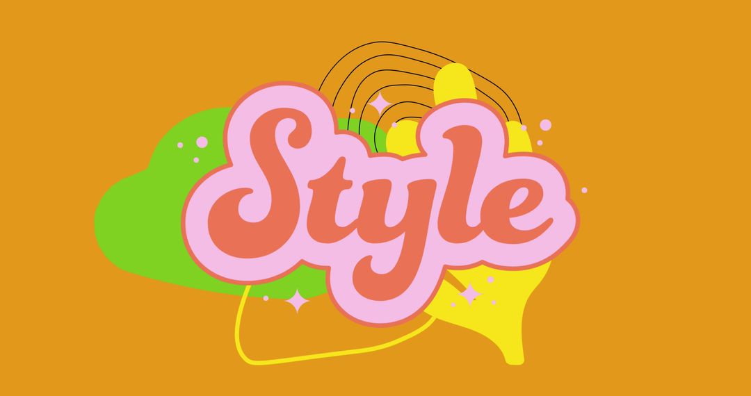 Colorful Abstract Style Design with Fashion Theme Text