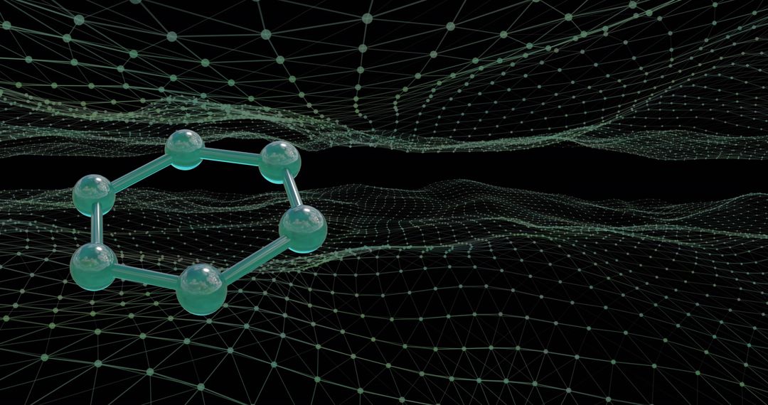 Futuristic Molecule Visualization with Network Mesh