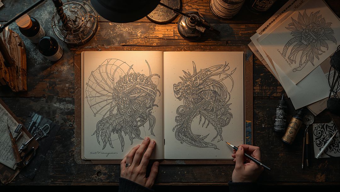 Sketching Intricate Mechanical Creatures Under Warm Lighting