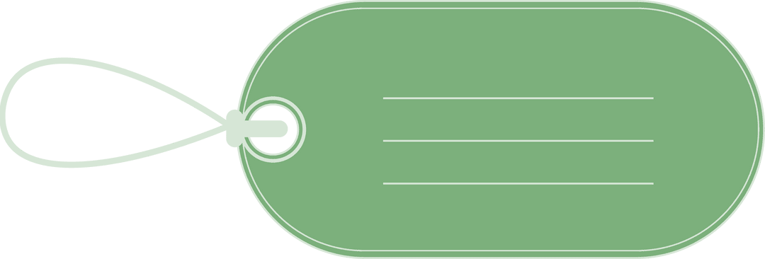 Green Tag Label With Copy Space on Transparent Background