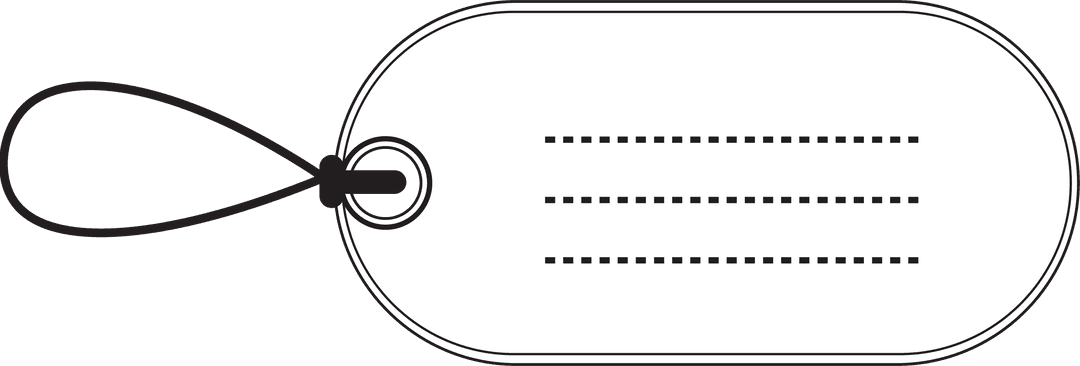 Transparent Luggage Tag with Blank Space for Customized Message