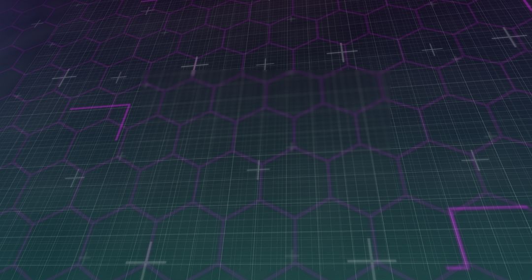 Futuristic Hexagon Network Interface Background