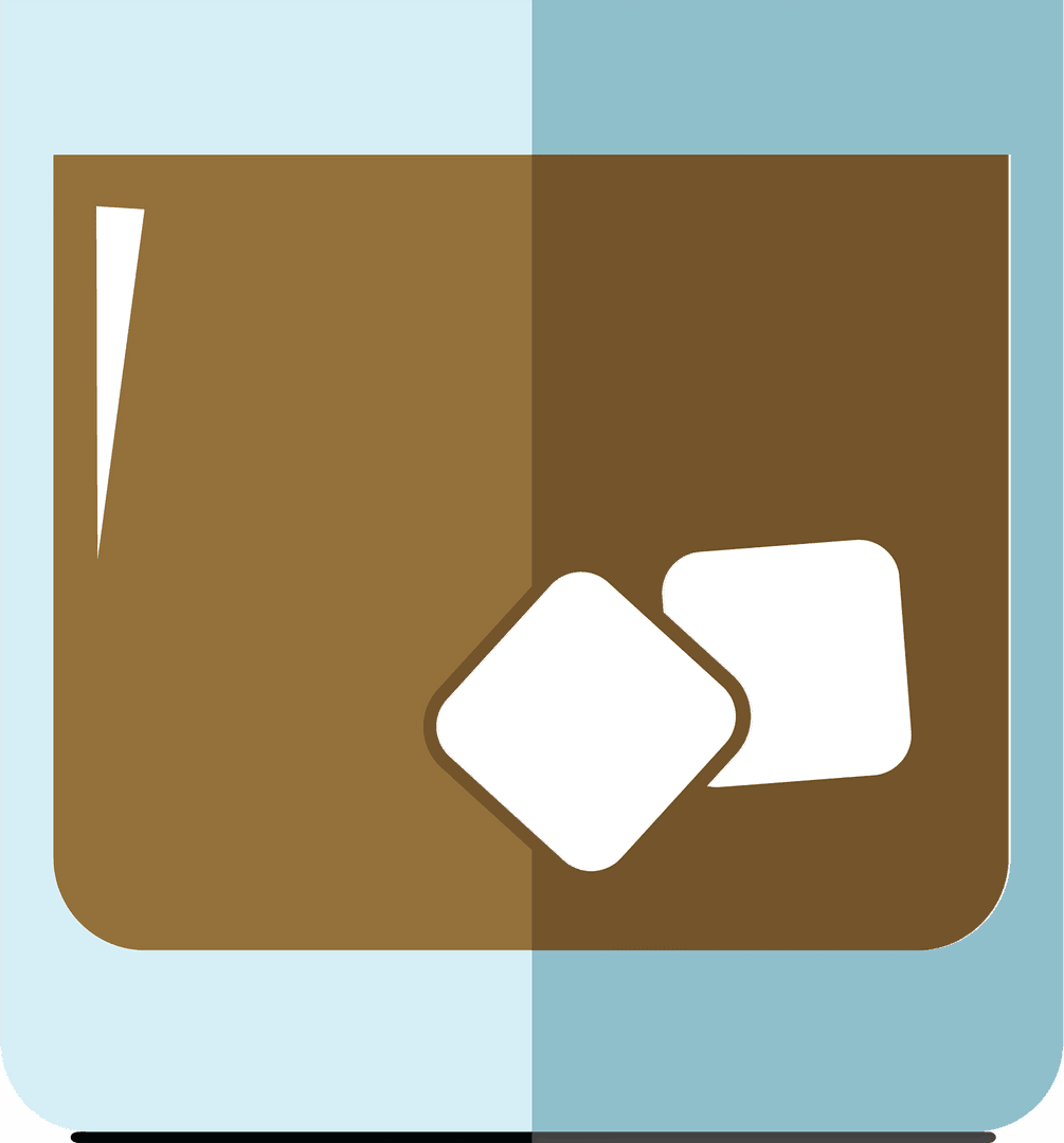 Digital Transparent Glass with Drink and Ice