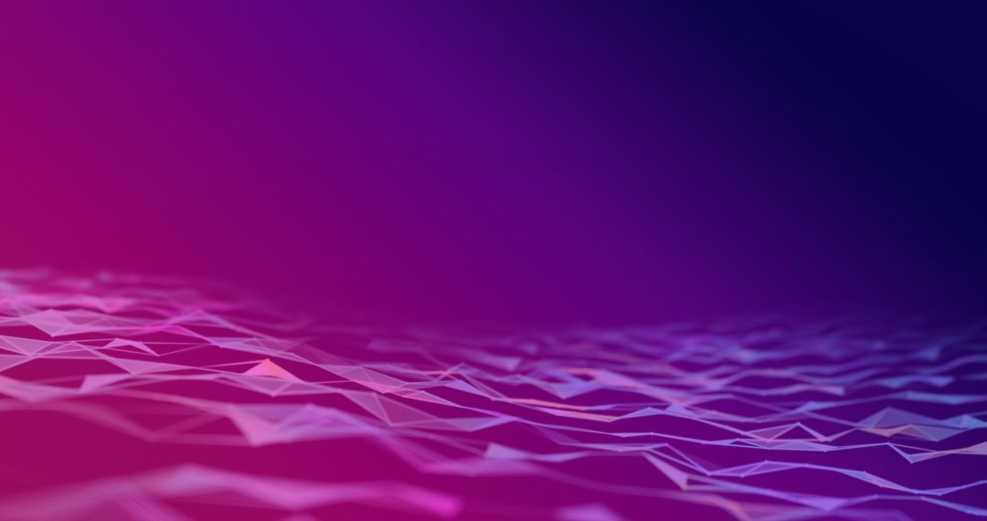Abstract Geometric Plexus Waves on Purple Background