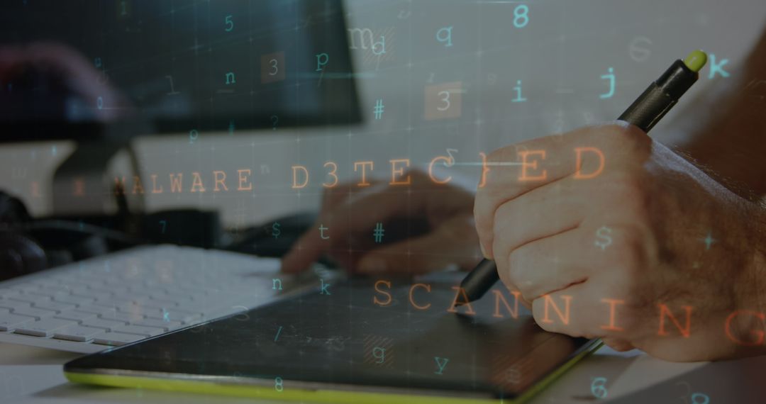 digital security concept with coding and handwriting - Free Images, Stock Photos and Pictures on Pikwizard.com
