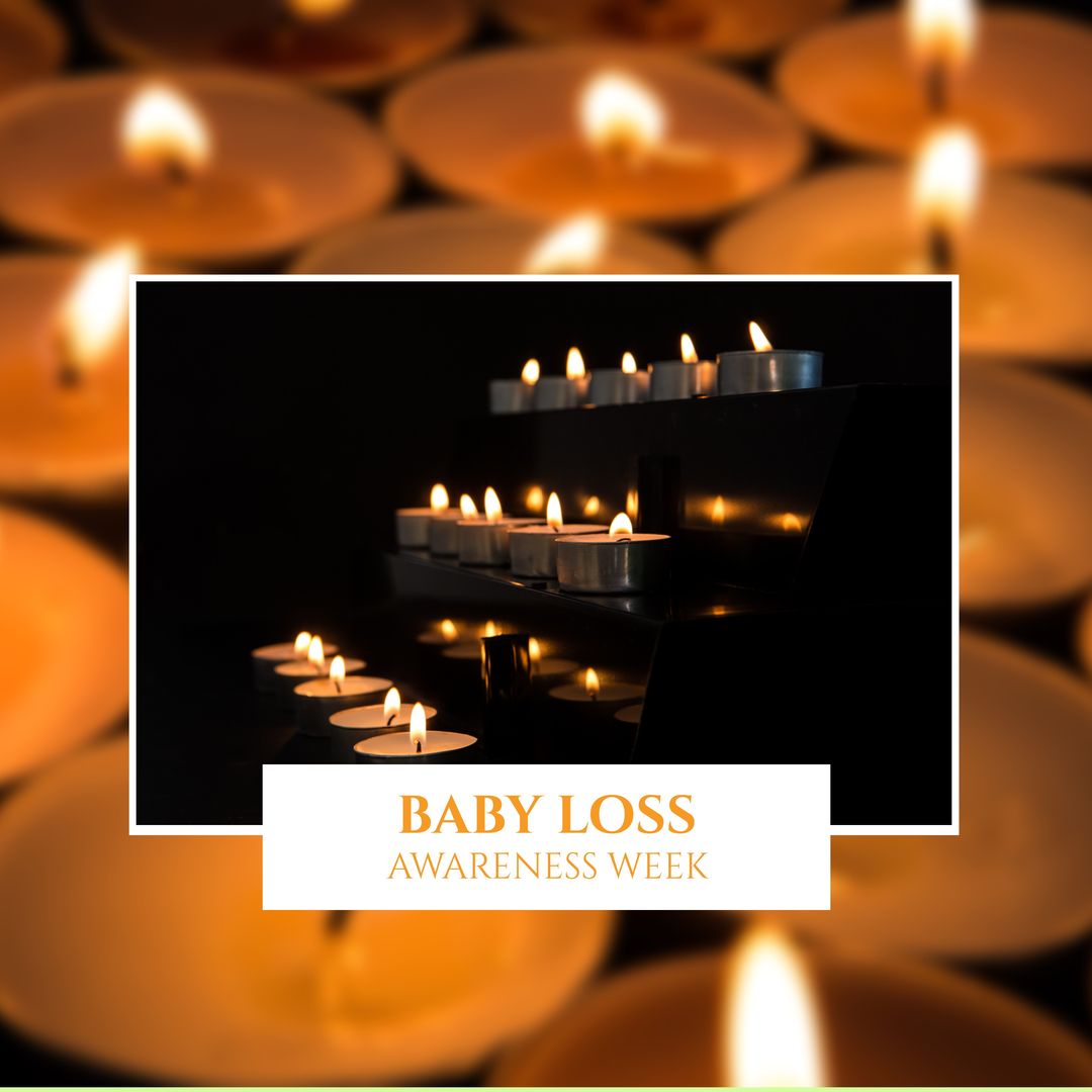 Composition of baby loss awareness week text over candles - Download Free Stock Templates Pikwizard.com