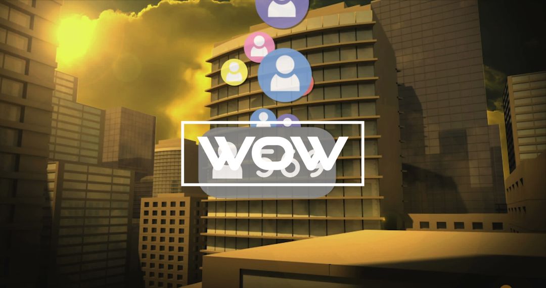 Digital Media Expansion in Futuristic Cityscape