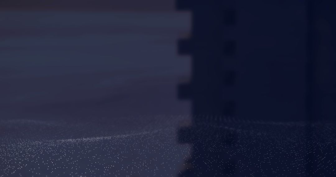 Futuristic Digital Landscape with Particle Field and Monolith