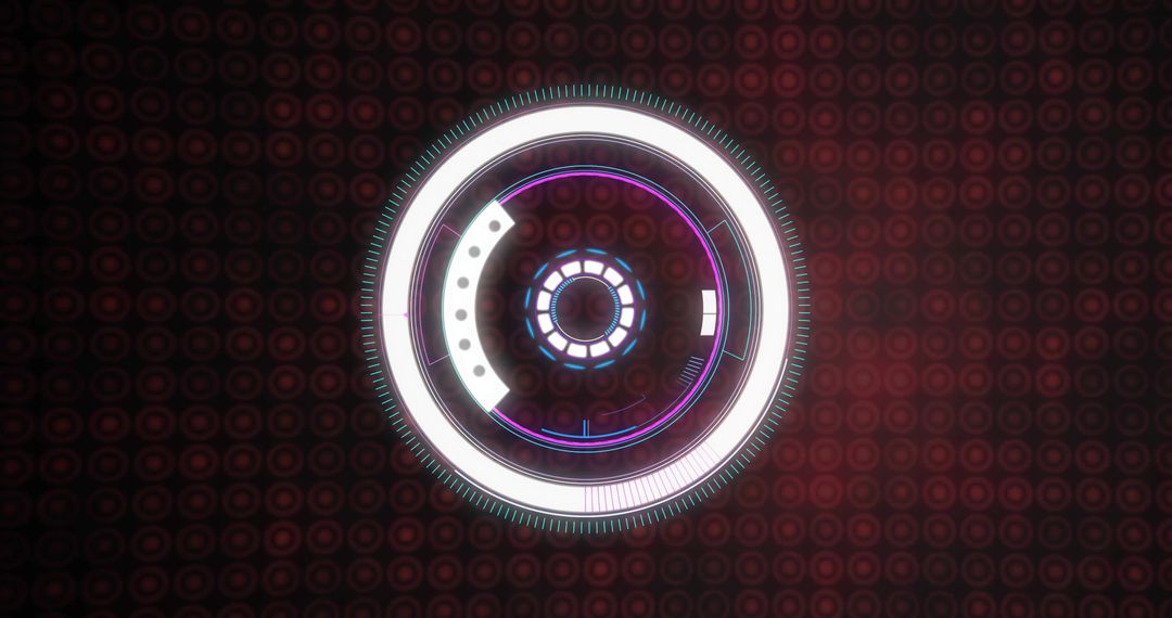 Futuristic Circular Interface with Rotating Elements