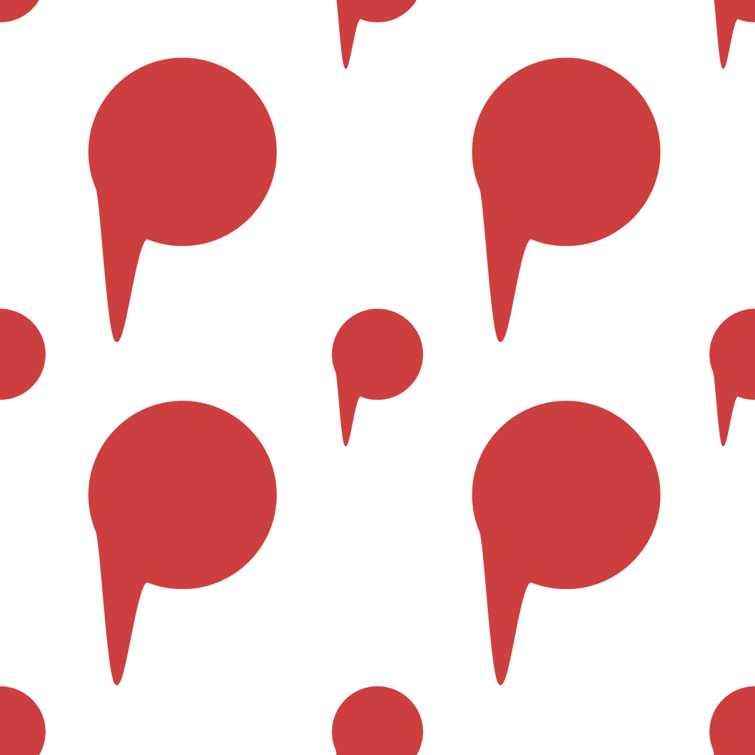 Red Speech Bubbles on Transparent Background for Communication Designs