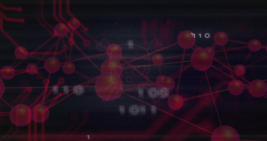 Futuristic Digital Network with Binary Overlays