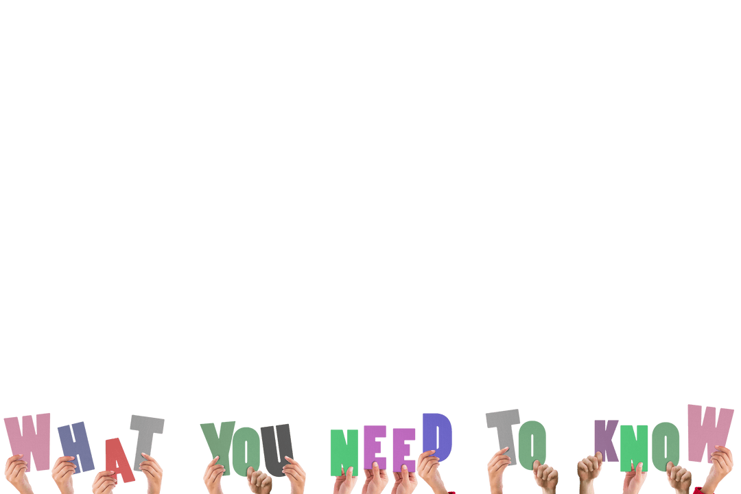 Transparent Background Hands Holding Important Message