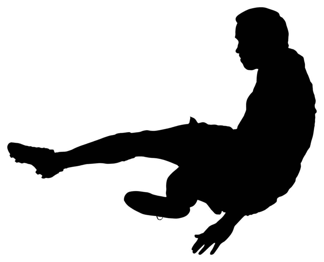 Transparent PNG Silhouette Man Sitting Ground