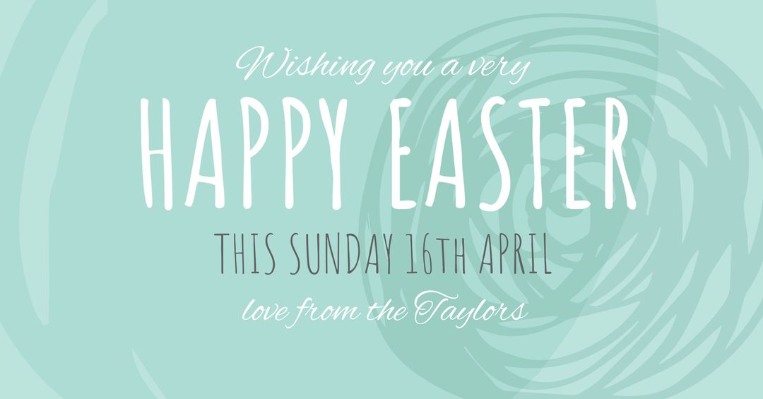 Pastel Easter Greeting Card for Personalization