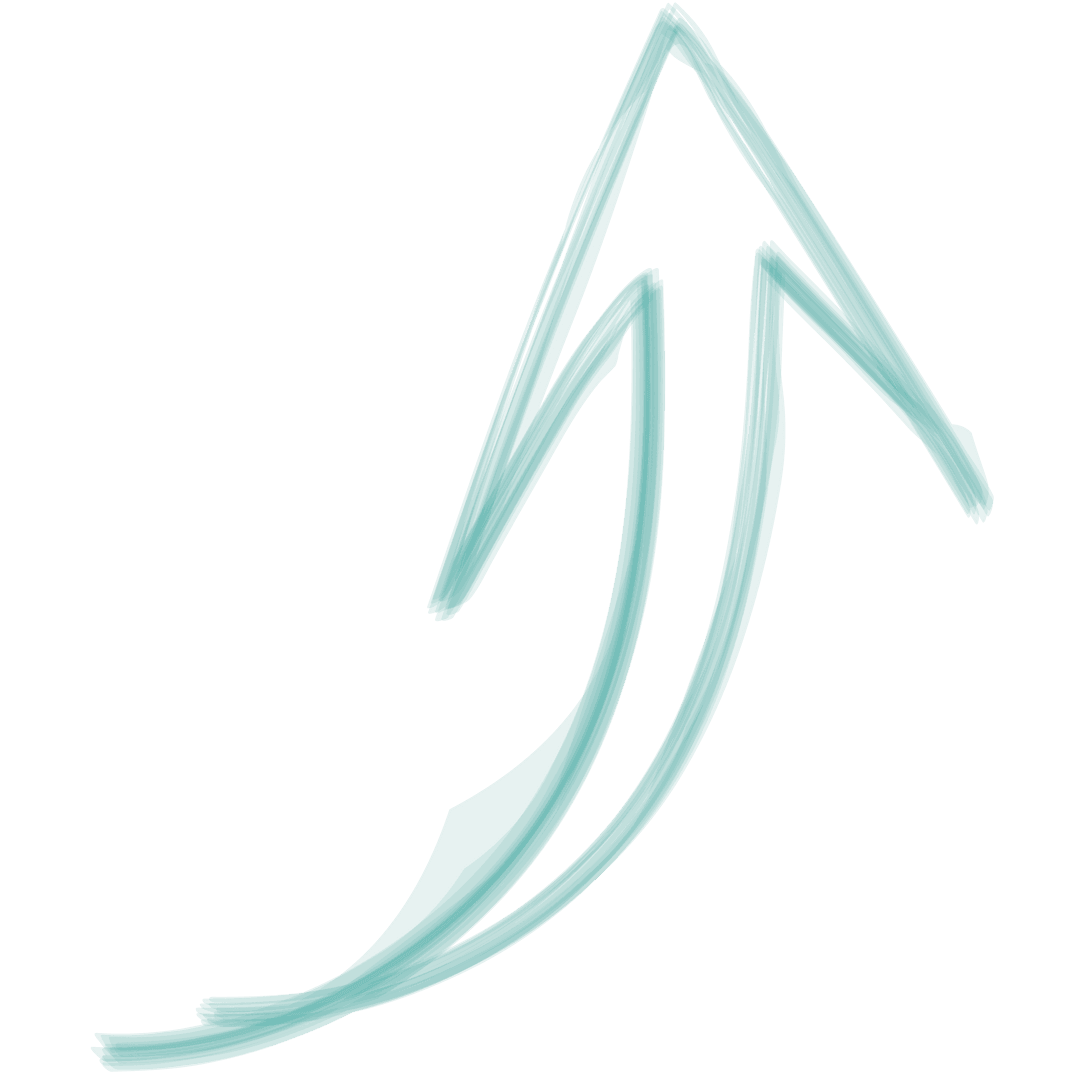 Aquamarine Arrow Icon on Transparent Background for Direction Design