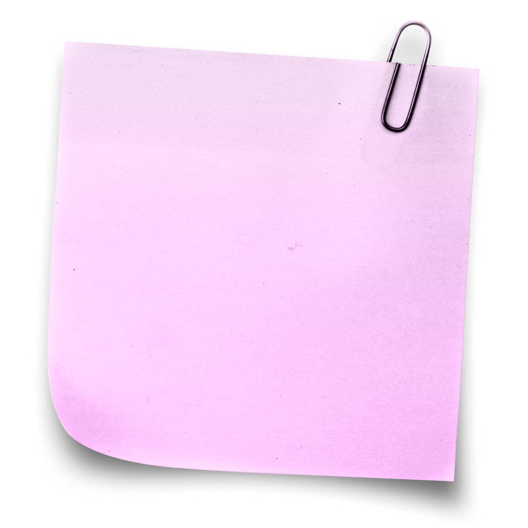 Transparent Purple Note Pad with Paper Clip - Download Free Stock Images Pikwizard.com