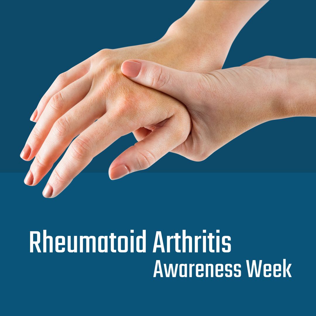 Rheumatoid Arthritis Awareness Hand Holding Concept