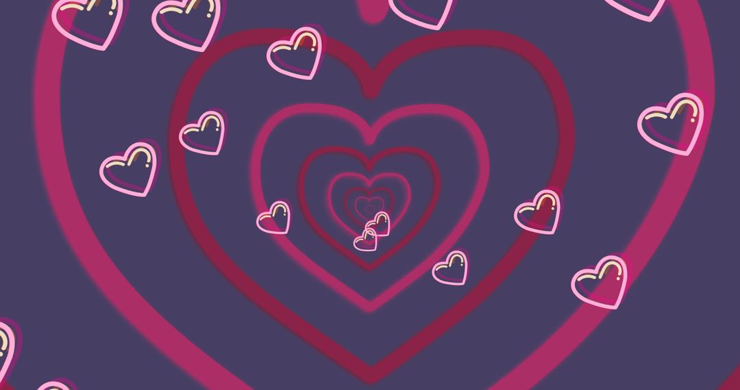Abstract Floating Hearts on Blue Background for Romantic Themes