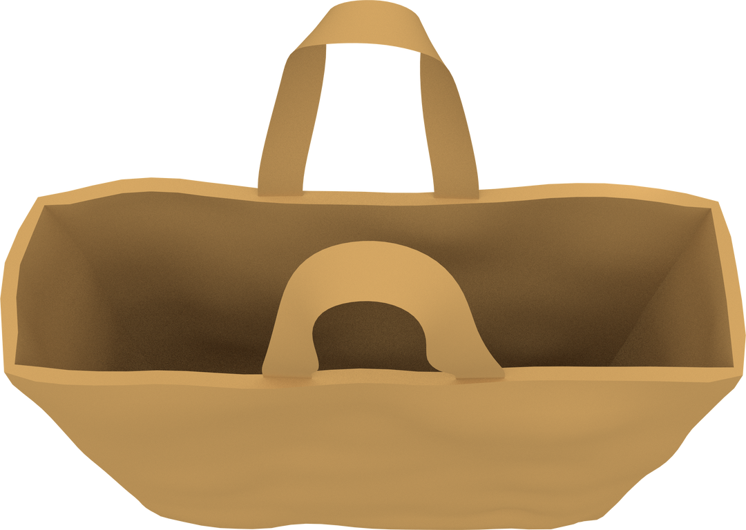 Beige Empty Shopping Bag on Transparent Background - Download Free Stock Images Pikwizard.com