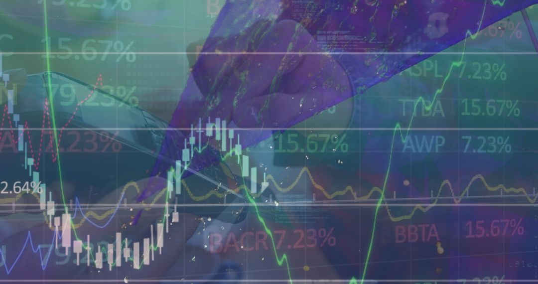 Double Exposure: Hand Touching Digital Stock Market Data Analysis - Free Images, Stock Photos and Pictures on Pikwizard.com