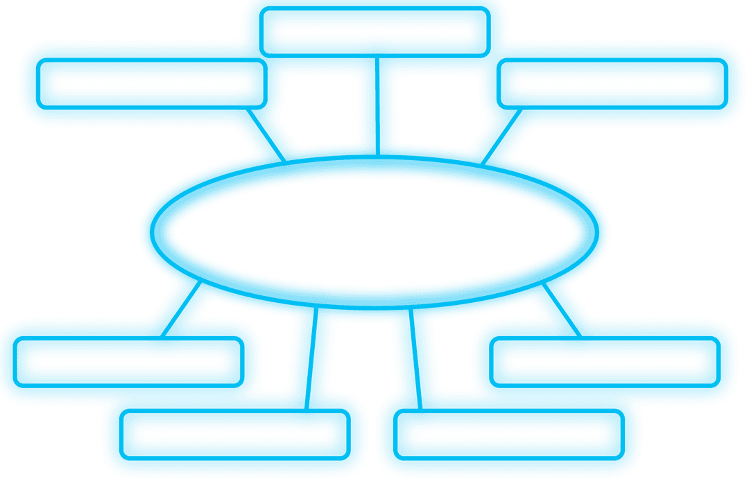 Blue Abstract Shape with Transparent Background