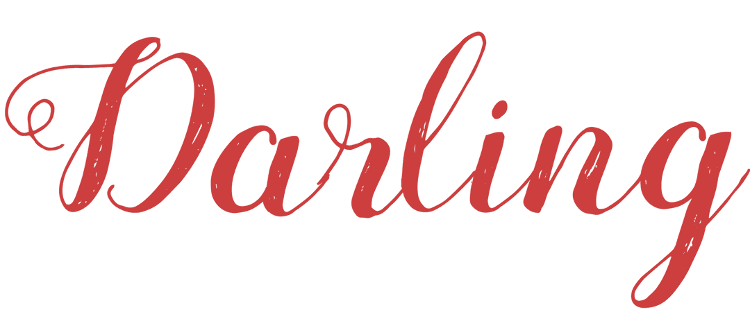 Romantic Darling Text with Transparent Background Typography