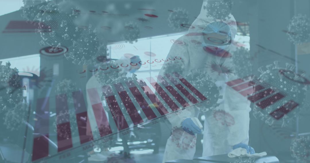 Biotechnology Experts Handling Virus Samples in High-tech Laboratory