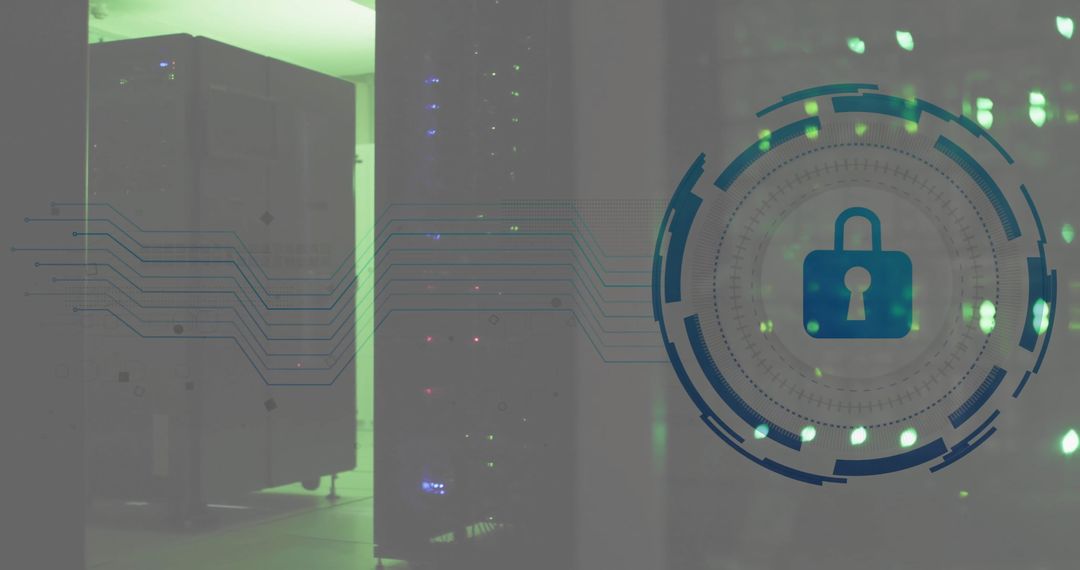 Online Security in Digital Server Room Hintergrund Technology