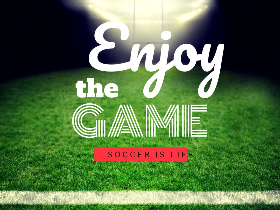 Inspirational Soccer Message on Vibrant Field