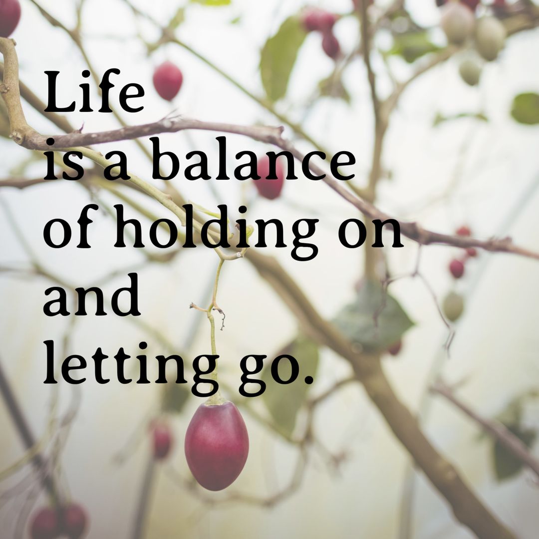 Tree with Ripe Fruits Symbolizing Life Balance