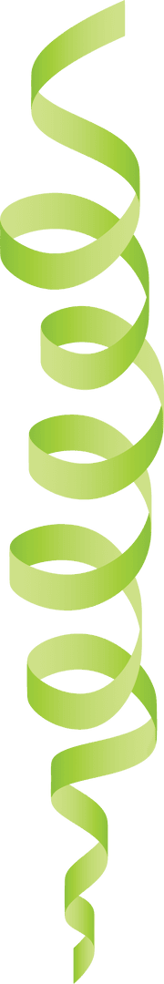 Transparent Green Twisted Ribbon for Celebrations