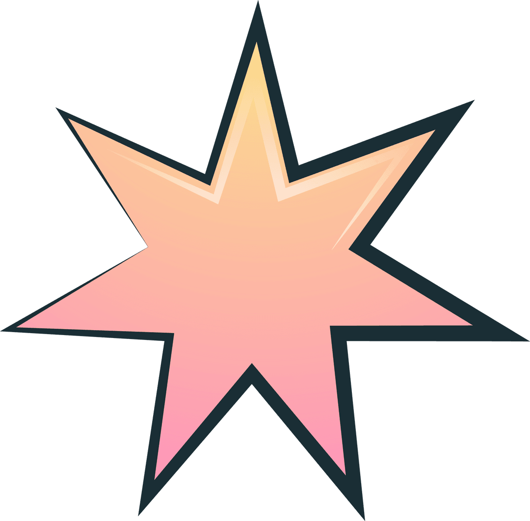Transparent Floating Eight-Pointed Star Burst Illustration