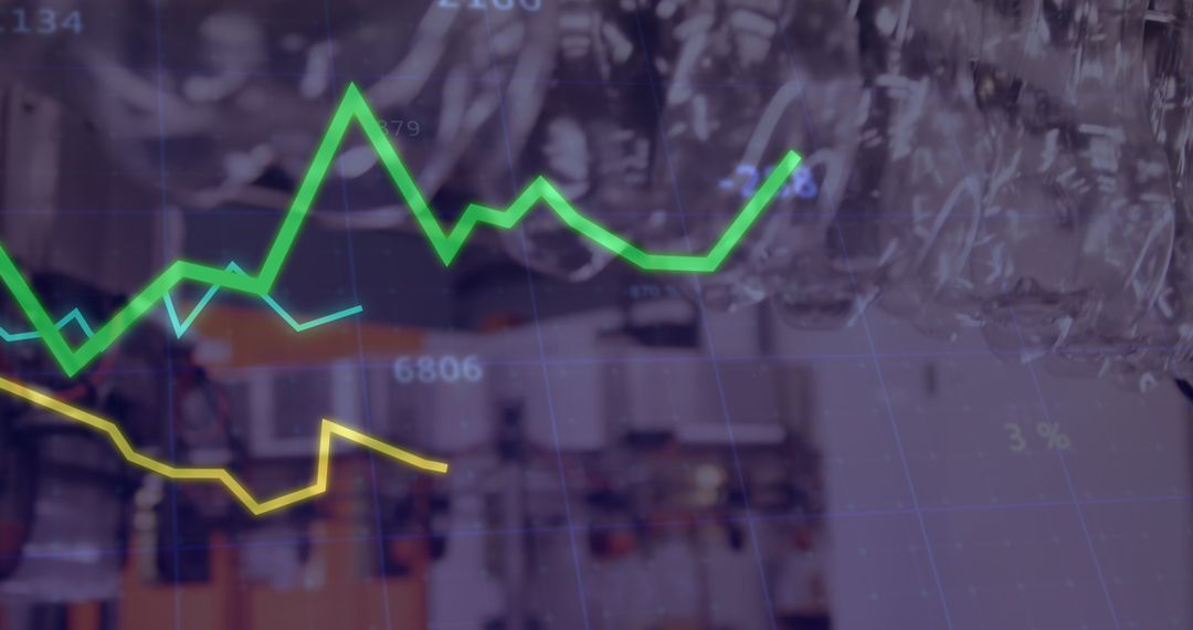 Digital Financial Analysis Overlay on Plastic Bottle Manufacturing