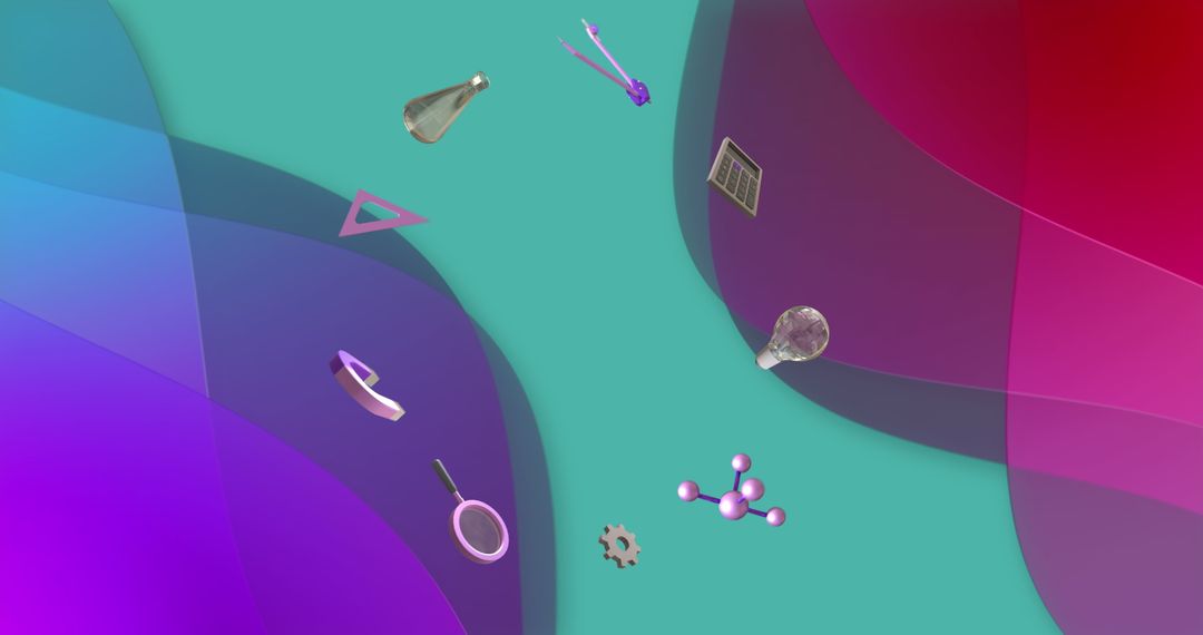 Abstract Education Concept with Floating Icons