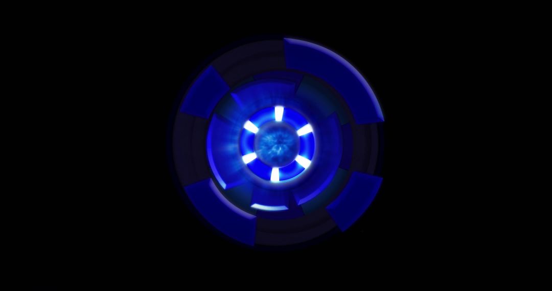 Futuristic Blue Digital Interface Illuminated on Dark Background