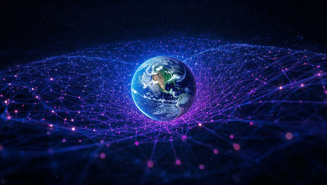 Earth in Futuristic Digital Network Matrix with Cosmic Connections
