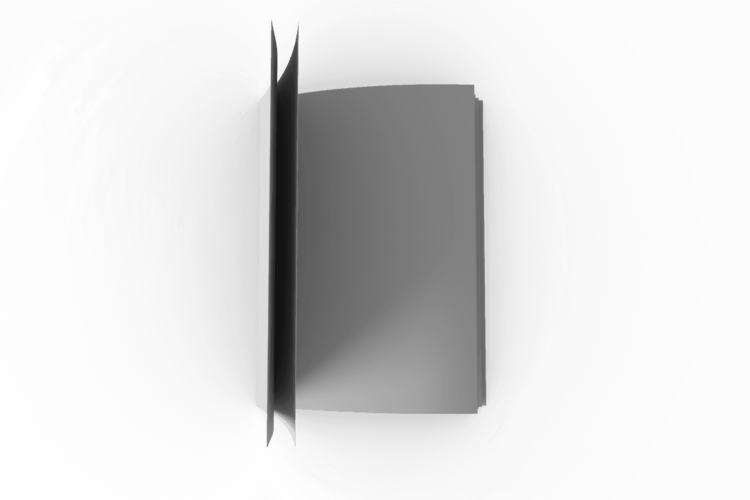 Opening White Book Illustration on Transparent Background