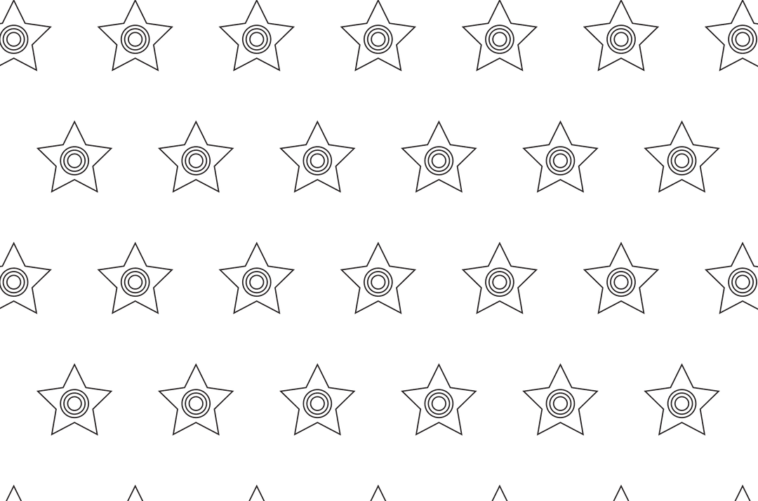 Transparent Pattern of Repeated Stars in Black on a Clear Background