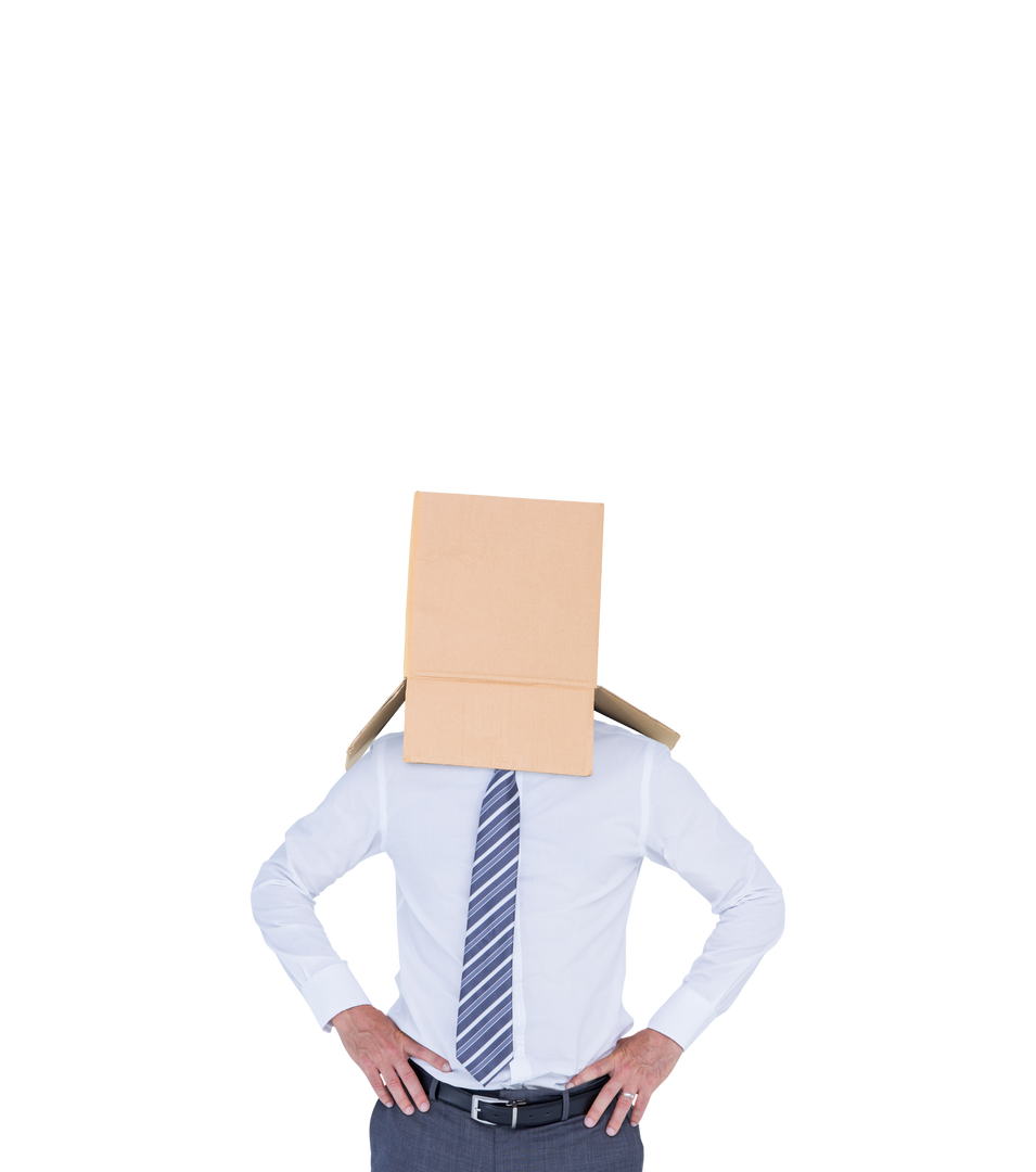 Businessman with a Box on Head: Transparent Background - Download Free Stock Images Pikwizard.com