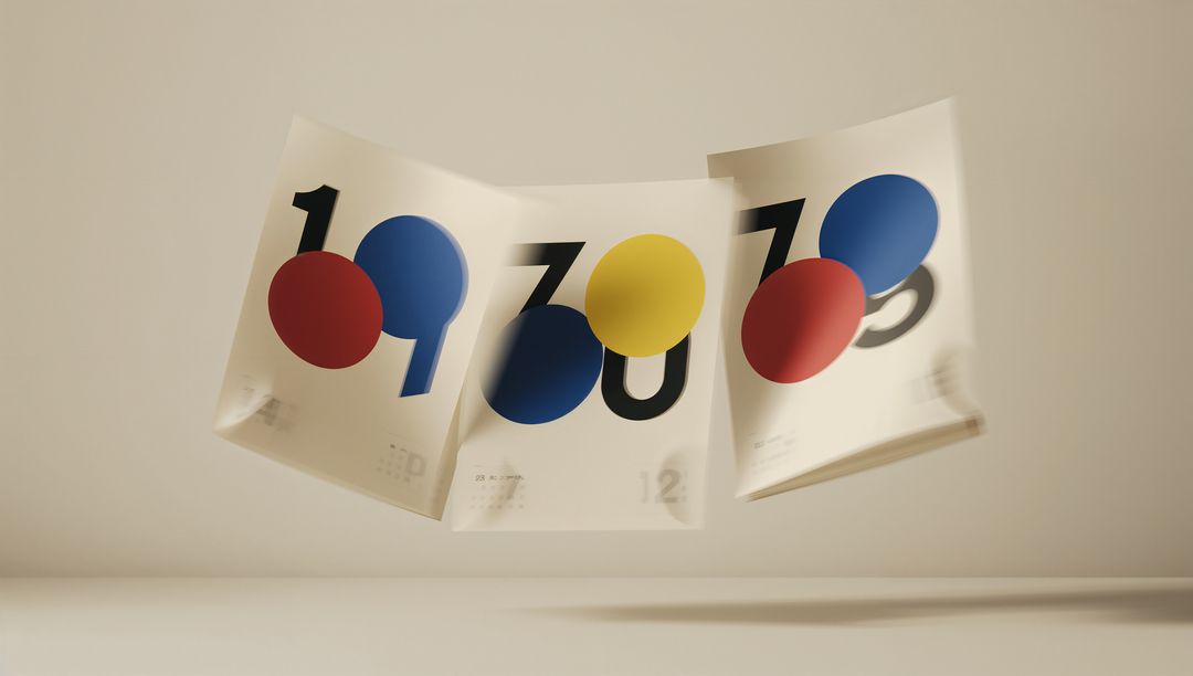 Floating Geometric Modern Posters with Abstract Design