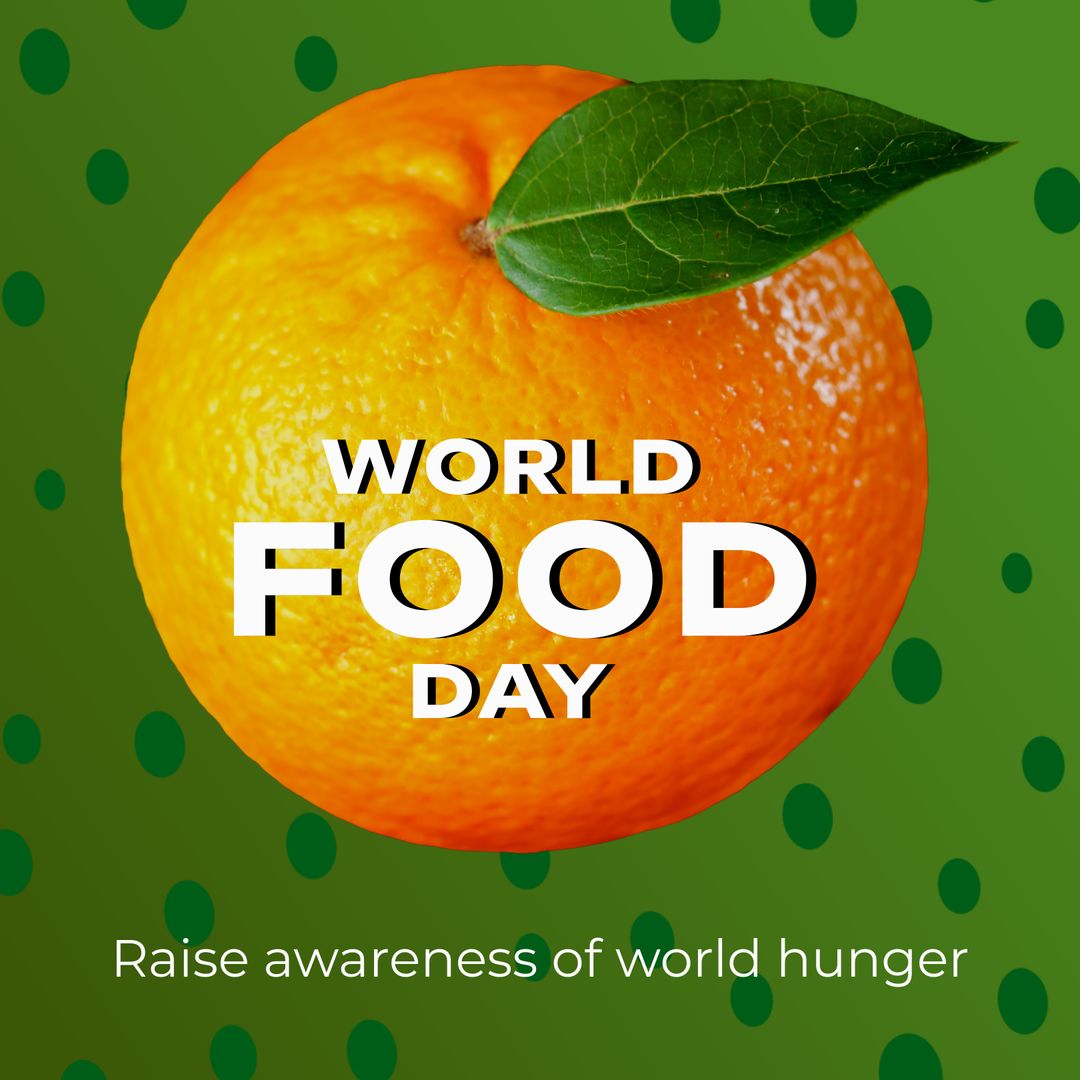 World Food Day Promotion with Fresh Orange Background