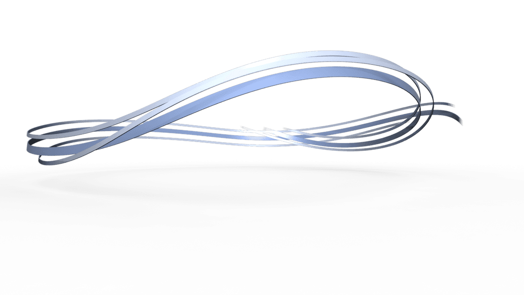 Abstract Blue Wave Pattern on Transparent Background