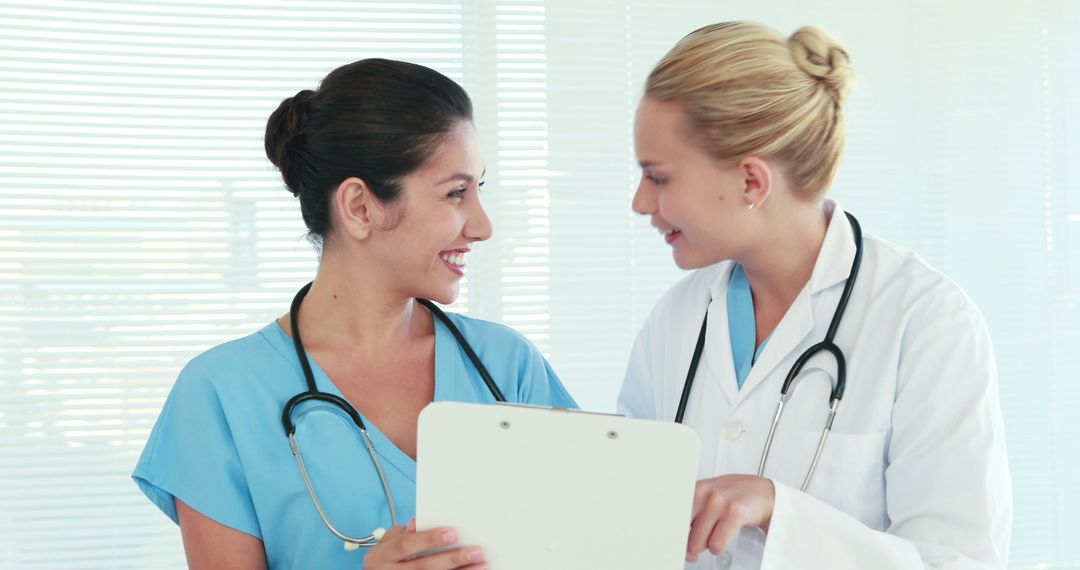 Medical Professionals Collaborating in Hospital Setting