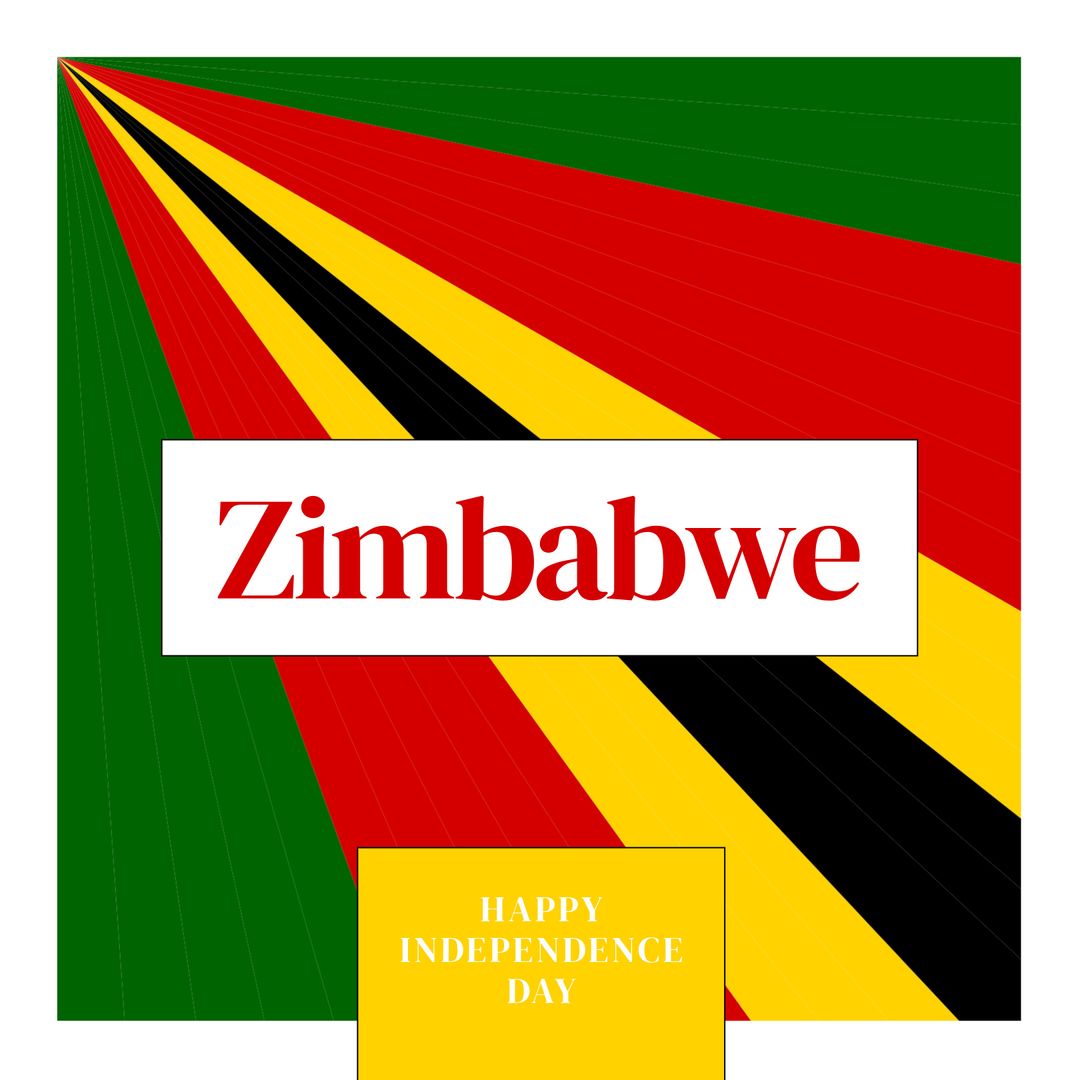 Zimbabwe Independence Day Celebration with Bold Flag Colors
